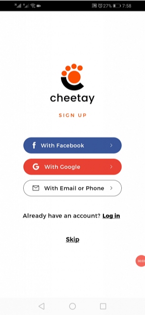 Cheetay-delivery-Signup-page-of-Cheetay-app