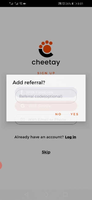 Cheetay-delivery-app-Enter-Referral