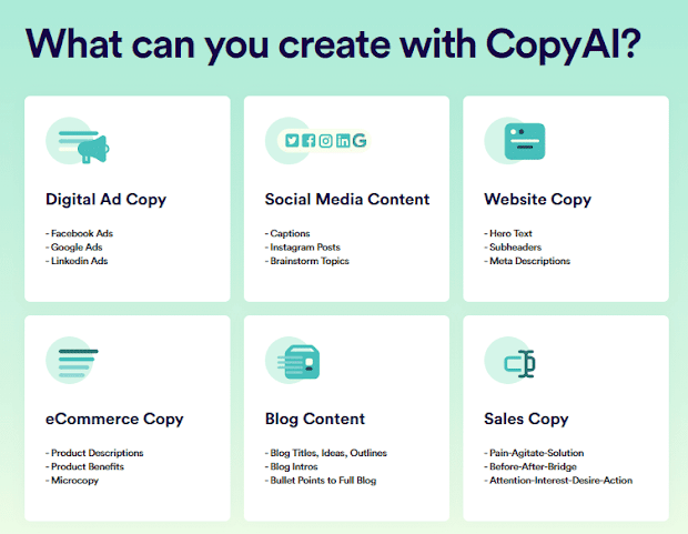 Copy ai, content generator